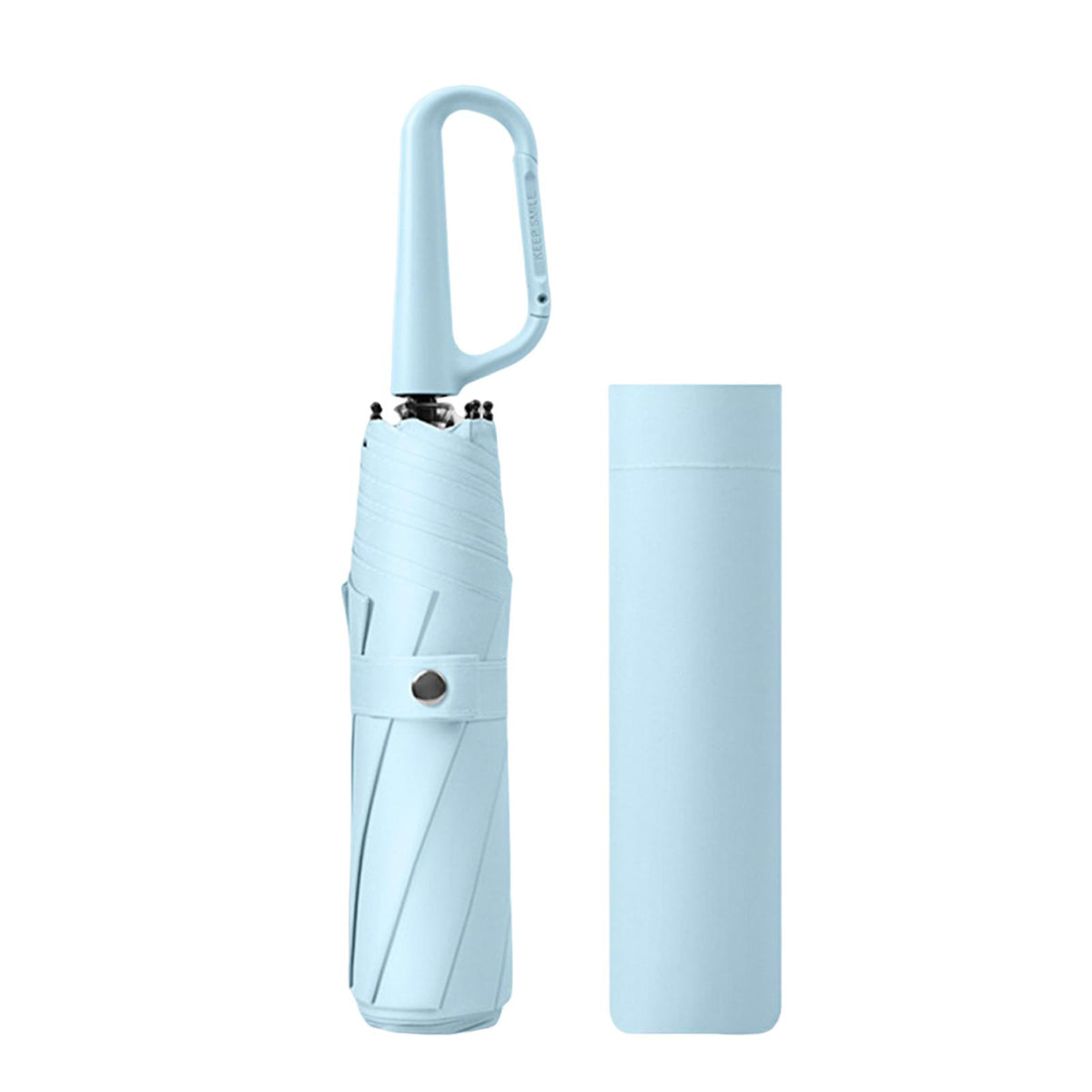 Maxbell Folding Umbrella Practical Travel Sunshade Umbrella for Trips Hiking Camping light blue