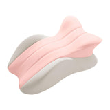Maxbell Memory Cotton Bed Wedge Pillow Ergonomic Design for Apartment Dorm Men Women Pink Gray