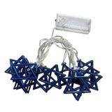 Maxbell Star of Lights String Lights Decorations for Shabbat Hanukkah Chanukah blue