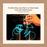 Car light-emitting diode Strip Lights, atmospheric Lighting Kit, Universal port electroluminescent Wire, Interior Decoration Ice Blue 1-to-6 Kit