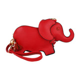 Maxbell Elephant Shape Crossbody Bag Animal Elephant Purse for Party Summer Shopping Red