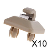 Maxbell 10xSun Visor Clip Hook Holder for Audi A1 A3 A4 A5 Q3 Q5 2013 2014 2015 Beige 2
