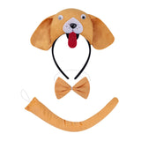 Maxbell Animal Headband Tail Bowtie Set Party Cosplay Prop for Dress up Dark Yellow