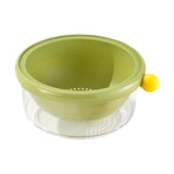 Maxbell Kitchen Strainer Colander Bowl Food Cooking Tool 2 in 1 Kitchen Colander Set Green 24x10.5cm