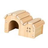 Maxbell Hamster Wood House Toy Hamster Hideout Hut for Chinchilla Mice Small Rodents