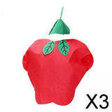 Maxbell 3xKids Fruit Costume Cosplay Cute Children Costume for Themed Party Masquerade Apple
