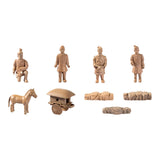 Maxbell Mini Terra Cotta Statues Figurine Set Handmade Miniature for Home Table Desk