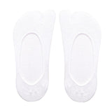 Maxbell 3xWomen 2 Toe Flip Flop Socks Women No Show Toe Socks for Loafer Shoes Sneaker White