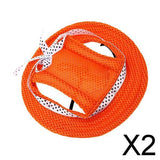 Maxbell 2xPet Dog Cat Kitten  Princess Mesh Strap Hat Cap Sunbonnet Size M - Orange