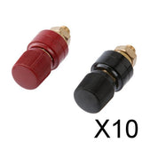 Maxbell 10xM8 Copper Binding Post Set Bakelite Electrical Insulation 200A Terminal