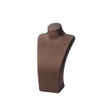 Maxbell Necklace Bust Display Stand Home Organization Shop Necklace Mannequin Holder 8cmx4.5cmx14cm Brown