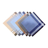 Maxbell 4xPocket Square Hankies Kerchief Party Grooms Durable Cotton Men Handkerchiefs Style G 6Pcs Random