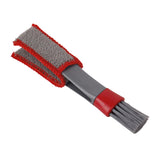 Maxbell 2xCar AC Vent Brush Window Blinds Dust Cleaner Duster Cleaning Brush Gray Red