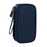 Maxbell Travel Cable Organizer Tech Accessories Pouch for Cord Data Cable Hard Disk Small Navy Blue