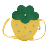 Maxbell Girls Strawberry Purse Stylish Mini Crossbody Bag for Kids Teen Girls Travel Yellow