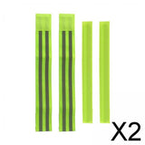 Maxbell 2xReflective Bands Wristband Reflector Tape Strips for Night Jogging Sports 35cm Green