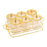 Maxbell Dried Fruit Snack Serving Plate Multipurpose for Living Room Fruit Seasoning Amber