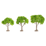 Maxbell 3x Model Trees Diorama Tree for Railway Building Model DIY Scenery Landscape yellow flower trees