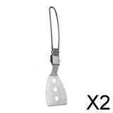 Maxbell 2xCamping Cooking Spatula Stainless Steel Folding Spatula for Outdoor Hiking