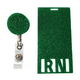 Maxbell Photocard Holder Badge Holder Reel Retractable Keychain for Home Backpacking green