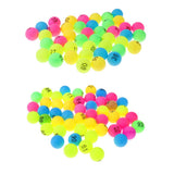 Maxbell 100 Pieces Assorted Color PP Material Table Tennis Balls 40mm Number 1 - 100