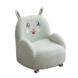 Maxbell 2in1 Kids Cartoon Sofa Bed, Soft Plush, Solid Wood, Safe & Space-Saving Green Rabbit Roller