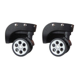 Maxbell 2Pcs Replacement Luggage Wheels Strong Bearing Capacity Flexible Accessories Black