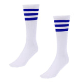 Maxbell Golf Stripe Thigh High Tube Sock Knee High Protection Socks S White+StripedC - Aladdin Shoppers