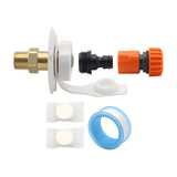 Maxbell RV City Water Inlet Connection Fittings Convenient Reliable with Check Valve White