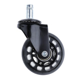 Maxbell 5 Pcs 2.5'' Swivel Caster PU Wheels For Hardwood Floor Universal Replacement