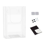 Maxbell Brochure Holder Wall Mounted Flyer Holder Holder for Booklets Magazines Paper 11cmx4.2cmx16.5cm