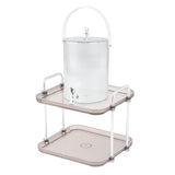 Maxbell Maxbell Beverage Dispenser with Spigot with Storage Rack for Party Household Kitchen 5L white