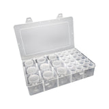 Bead Organizer Empty Bead Storage Container for Rings Rhinestone Small Items 9 Pumpkin 24 Round