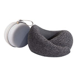 Maxbell Travel Pillow Breathable Memory Foam Soft Neck Pillow for Train Airplane Car Gray