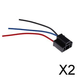Maxbell 2xH4 Headlight Fog Light Extension 3 Wire Harness Lamp Female Socket Adapter
