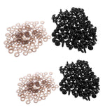 Maxbell 200pcs Black Plastic Safety Eye with Backs for Bear Doll DIY Craft 12mm 15mm