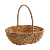 Maxbell Handmade Storage Basket Decorative Fruit Basket Large Capacity Picnic Hamper