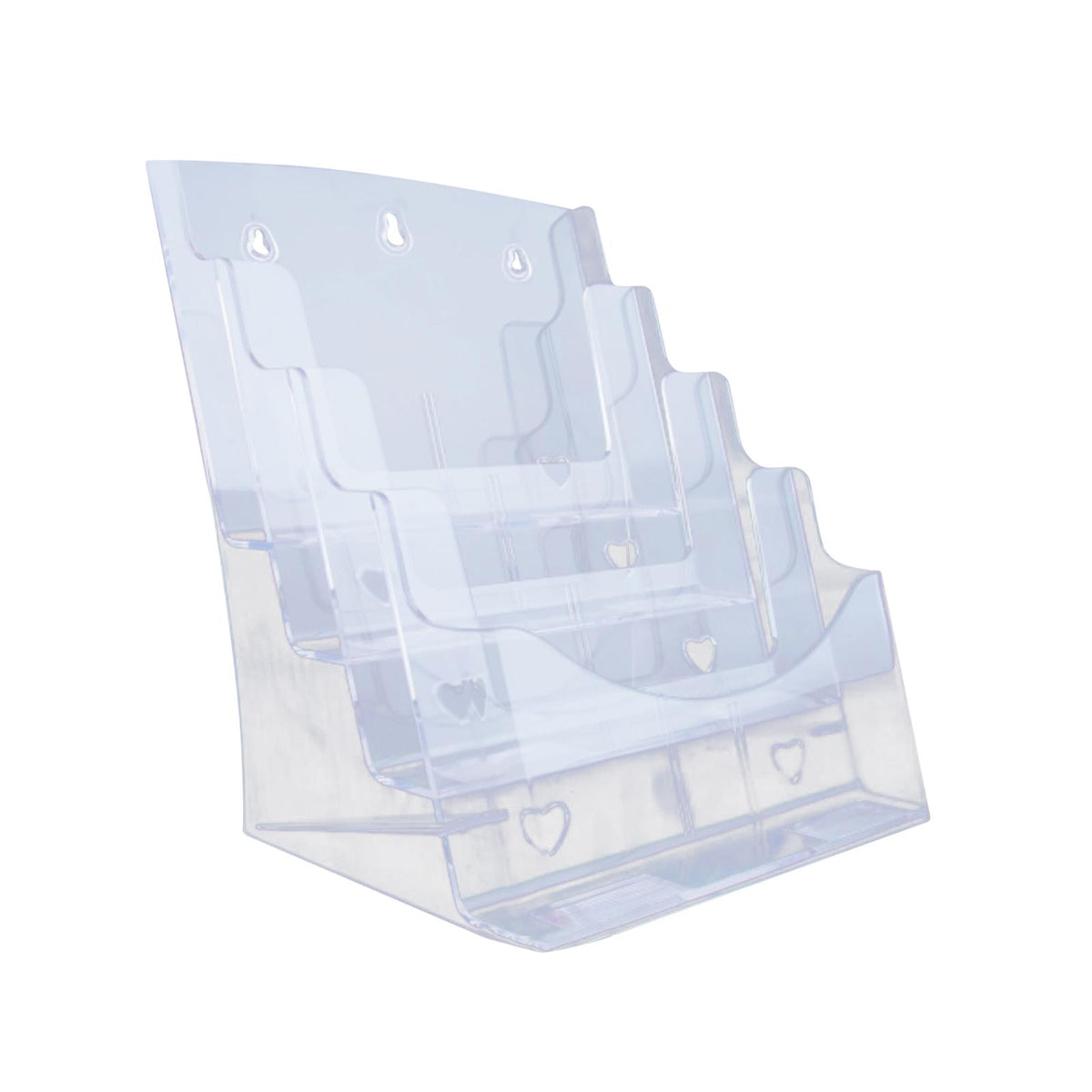 Maxbell Acrylic Brochure Holder Brochure Display Stand for Magazines Booklets School A4 4 Tier
