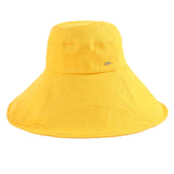 Women Men Bucket Hat Wide Brim Hats Sun UV Protection Fishing Cap M Yellow