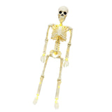Maxbell Lighted Halloween Skeleton Movable Joints Skull for Home Masquerade Carnival Only Body Lighting