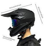 full-coverage, all-terrain Motocross, Adult,, foam liner Foam Matte Black S