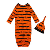 Maxbell Maxbell Baby Sleep Halloween Blanket Striped Print Sleeping Bag+Hats 2pcs 6-12Month