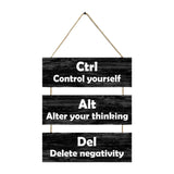 Maxbell Hanging Wall Sign Ornaments Wooden Wall Decor for Living Room Backyard Porch Black