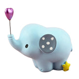 Maxbell Cute Resin Small Elephant Figurines Indoor Desktop Decoration Blue