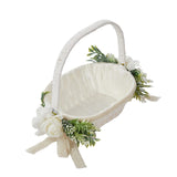 Maxbell Wedding Basket Handheld Elegant Rustic Decoration for Picnic Household Bride