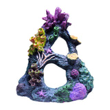 Maxbell Artificial Aquarium Coral Cave Landscaping Hide Cave Fish Tank Ornament