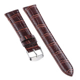 Alligator Grain Embossed Pattern Leather Watch Band Strap  20mm Brown