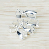 Maxbell 20pcs Silver Plate Pendant Pinch Bails Ring+20pcs Pendant Pinch Bails 0.9 inch