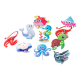 10 Pieces Craft DIY 3D Puzzle Learning Activities Montessori Toys for Babies Underwater World