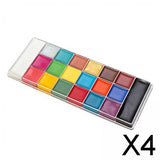 Maxbell 4xFace Body Paint Painting Palette Face Painting for Halloween Cosplay Holiday